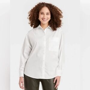 A New Day Classic White Button-Up Shirt